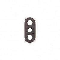 Vitre cache / Lentille caméra arrière iPhone XS/ XS Max Argent (à souder)