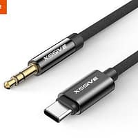 Câble tressé Xssive Type-C vers Aux 3,5 mm XSS-C3.5BR - Noir