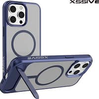 Coque arrière Xssive compatible avec Magsafe avec STAND2 iPhone 13 Pro - Bleu