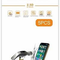 Lot de 5 verres trempés pour iPhone 13/13 Pro/14/16e - Pack blanc