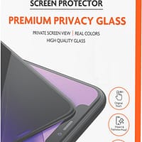 Verre trempé de confidentialité Xssive GoldLine (6D) pour iPhone 13/13Pro/14/16e - Noir