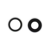 Lentille Caméra Arrière avec Contour iPhone 16 / 16 Plus (Blanc) (Lot de 2)