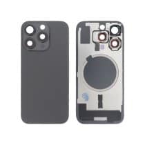 Vitre Arrière iPhone 16 Pro Titane Noire –Plaque Métal–NFC–Magsafe Premium
