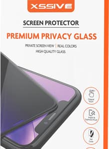 Verre trempé de confidentialité Xssive GoldLine (6D) pour iPhone 16 Pro Max – Noir