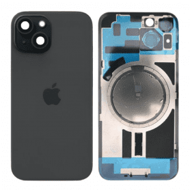 Vitre Cache Arrière iPhone 15 Titane Noir (Origine Demonté) Grade A
