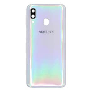Vitre arrière Samsung Galaxy A40 (A405F) Sans Contour lentille Blanc (Original Démonté) -Grade A/B