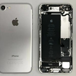Châssis Complet iPhone 7 Argent Connecteur de Charge + Batterie (Origine Demonté)