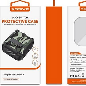 Étui de protection Xssive pour AirPods4- Armée