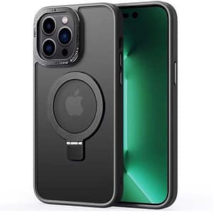 Coque arrière Xssive pour iPhone 12 Pro Max avec support rond Magsafe – Noir