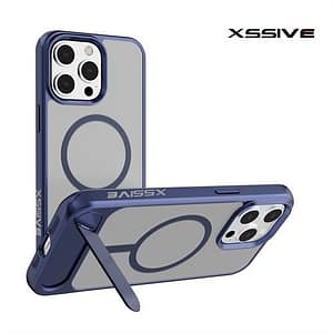Coque arrière Xssive pour Magsafe avec support STAND2 pour iPhone 16 Pro- Bleu