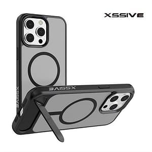 Coque arrière Xssive pour iPhone 16 Pro Magsafe avec support STAND2 – Noir